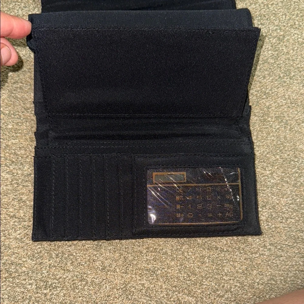 CHENSON Chic Black Wallet with Metal Accent